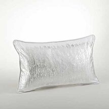 Online Designer Living Room Garlan Metallic Banded Cotton Lumbar Pillow