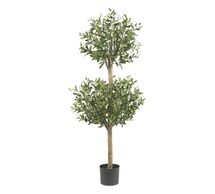 Online Designer Hallway/Entry Faux Olive Double Topiary Tree