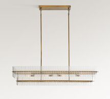 Online Designer Combined Living/Dining Mallory Crystal Linear Chandelier