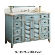 Online Designer Bathroom Farmhouse Rustic Wood Bathroom Sink Vanity with Single Sink