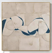 Online Designer Combined Living/Dining Beige wall painting neutral beige painting wabi sabi 