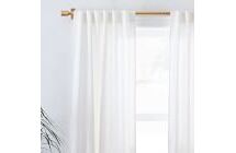 Online Designer Combined Living/Dining Oversized Adjustable Curtain Rod w/ Cylinder Finials - Antique Brass