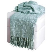 Online Designer Living Room Kyria Loose Weave Soft Spa Blue Throw Blanket