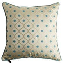 Online Designer Living Room Dotted Jacquard & Floral Pillow