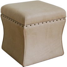 Online Designer Living Room Cinch Storage Ottoman w Nailheads