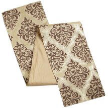 Online Designer Living Room Metallic Damask Jute Table Runner