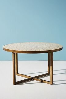 Online Designer Patio Carved Teak Indoor/Outdoor Coffee Table