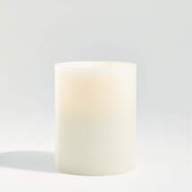 Online Designer Living Room Warm White Flameless 4"x5" Wax Pillar Candle
