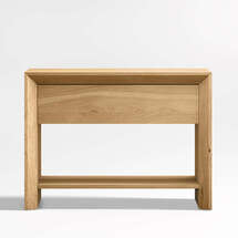 Online Designer Bedroom Baja White Oak Wood Nightstand with Drawer