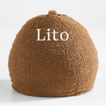 Online Designer Bedroom Personalized Sesame Brown Small 30" Sherpa Lounge Bean Bag Chair