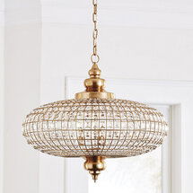 Online Designer Bedroom Lucille 3-Light Faceted Crystal Chandelier