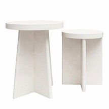 Online Designer Business/Office Habibah Round End Tables (Set of 2)