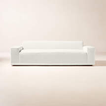 Online Designer Living Room FAIBLE 100" WHITE PERFORMANCE FABRIC SOFA