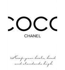 Online Designer Home/Small Office Chanel Fashion Quote Poster.