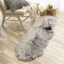 Online Designer Living Room Agrippina Shag Grey Area Rug