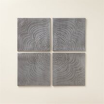 Online Designer Living Room Set of 4 Jacinto Metal Wall Art