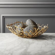 Online Designer Combined Living/Dining drizzle decorative brass bowl