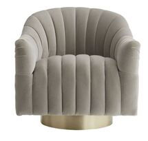 Online Designer Living Room Springsteen Chair Flint Velvet Champagne Swivel 