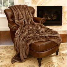 Online Designer Bedroom Coyote Faux Fur Throw