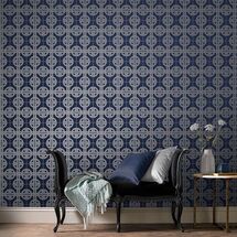 Online Designer Home Office Asian Lattice Sky Wallpaper