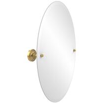 Online Designer Living Room Oval Single Tilt Mirror with Beveled Edge in Polished Brass