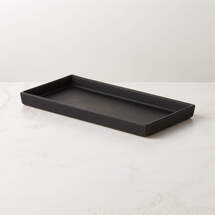 Online Designer Bathroom Rubber Coated Black Vanity Tray