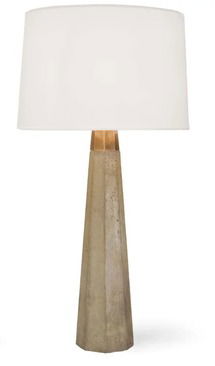 Online Designer Living Room Beretta Concrete and Brass 30" Table Lamp