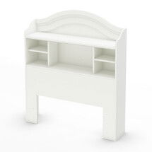 Online Designer Bedroom South Shore Savannah Twin Bookcase Headboard, Pure White