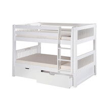 Online Designer Bedroom Camaflexi Low Bunk Bed with Drawers and Mission Headboard