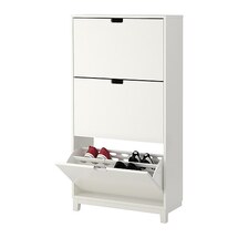 Online Designer Bedroom STÄLL Shoe cabinet with 3 compartments, white