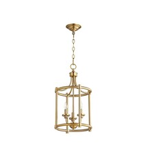 Online Designer Kitchen Quorum Rossington 12" Wide Aged Brass 3-Light Mini Pendant