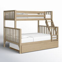 Online Designer Bedroom Brubaker Twin over Full Solid Wood Standard Bunk Bed with Trundle