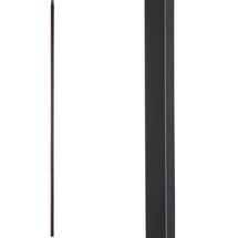 Online Designer Hallway/Entry Aalto Modern 44 in. x 0.5 in. Satin Black Plain Square Bar Solid Wrought Iron Baluster