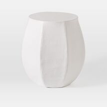 Online Designer Living Room Papier-Mache Drum Side Table