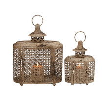 Online Designer Bedroom 2 Piece Metal Lantern Set