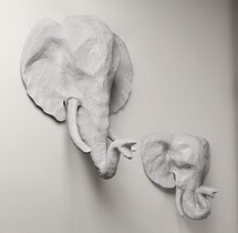 Online Designer Kids Room papier-mâché elephant head