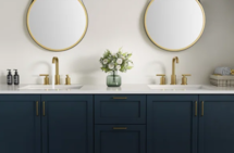 Online Designer Bathroom WB-0301G Widespread 2-handle Bathroom Faucet with Drain Assembly