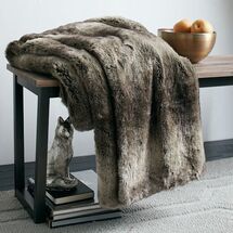 Online Designer Living Room Ombre Faux Fur Throw