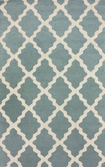 Online Designer Living Room Homespun Moroccan Trellis Spa Blue Rug