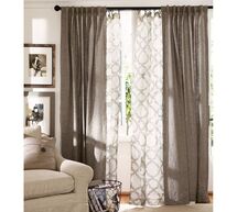 Online Designer Living Room Kendra Trellis Sheer Drapes