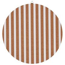 Online Designer Living Room 16" White Stripe Perfect Circle Cork Board