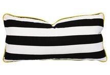 Online Designer Bedroom Sui 14x28 Cotton-Blend Pillow, Black