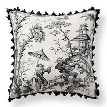 Online Designer Bedroom Scalamandre Pillement Toile Outdoor Pillow(