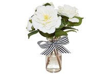 Online Designer Bedroom 9" Gardenias in Bottle, Faux