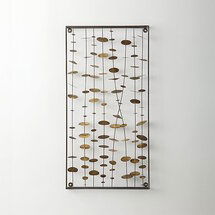 Online Designer Living Room Set of 2 Chimes Metal Wall Sculpture