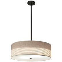 Online Designer Dining Room Fabric Shade with Bronze Pendant Light