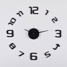 Online Designer Living Room 3D Frameless Wall Clock in Black 