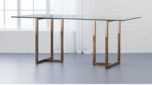 Online Designer Combined Living/Dining silverado brass 72" rectangular dining table