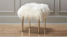 Online Designer Bedroom Sheepskin Stool