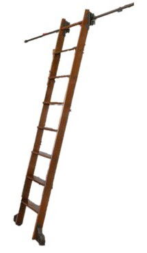 Online Designer Home/Small Office 8' 8 - Step Wood Rolling Ladder